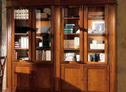 Wohnzimmer Schrank Regal Bücherregal Holz Büroschrank Schränke Vitrine Italien